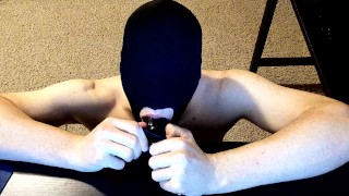Sucking and licking a Nice Thick Black Dildo in My Hood