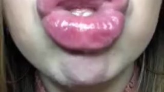 Full Face Lip Sniffing