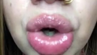 Full Face Lip Sniffing