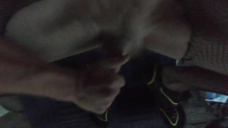 Public cum crossdressing