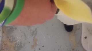 Just Jerking it in the park bathroom 