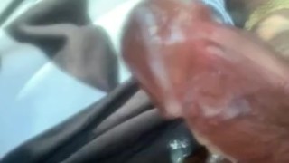 Busting a nut in the car 