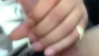 Busting a nut in the car 