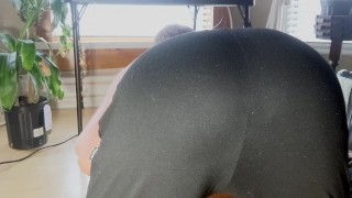 Muscular Jock Farting In Black Sweat Pants