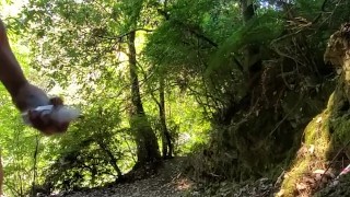 Outdoor public bareback fun