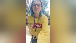 Playing with my pussy and tits in Chernobyl where there is a lot of radiation