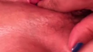 Aunt squirts fingering her pussy