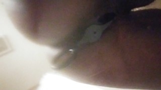 Anal toys got me dripping precum