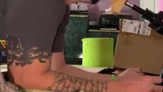 Pup Training his Throat ( New Machine) 