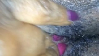 Ebony wet as pussy play short and sweet