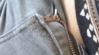 Hand down pants masturbating clit!