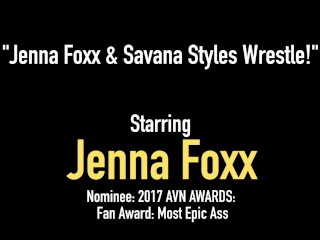 Cat Fighting Cuties Jenna Foxx & Savana Styles Eat That Sweaty Wet Pussy!
