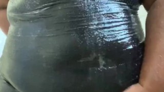 Chubby Indian Bbw Gyrating Her Fat Pussy In The Shower 