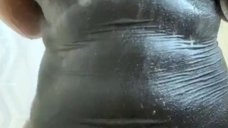 Chubby Indian Bbw Gyrating Her Fat Pussy In The Shower 