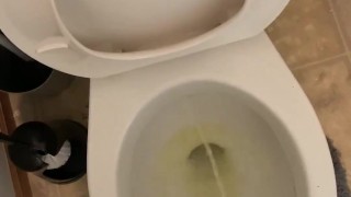 Pissing half erect