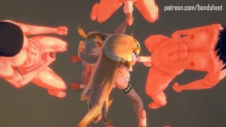 Xenoblade Chronicles' Mythra is the White Coated Aegis of Lust in a Dirty Cum soaked Gangbang