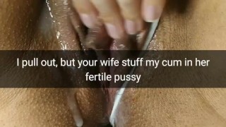 Hotwife loves her lover cum and stuff it all in her fertile pussy! [Cuckold. ]