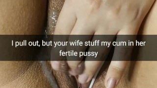Hotwife loves her lover cum and stuff it all in her fertile pussy! [Cuckold. ]