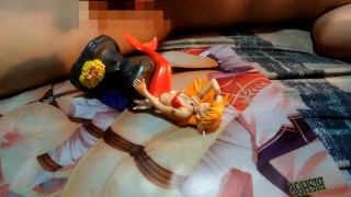 変態オタクがエヴァンゲリオンアスカフィギュアぶっかけ顔射オナニー【二次元アニメ美少女人魚コスプレ】