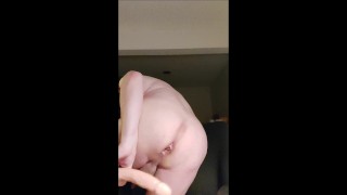 Strip tease, anal dildo and masturbation