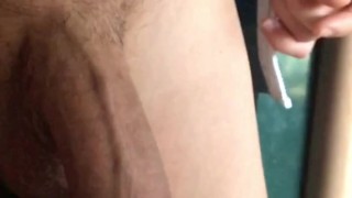 Sexy guy plays with his huge soft floppy dick in slow motion