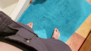 Watch My Pee Spray Up Close Sitting FTM Transgender