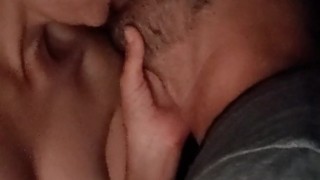 Milk Stop at a Rest Area in TX - feeding my ravenous man