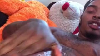 Stroking my long Wet dick 