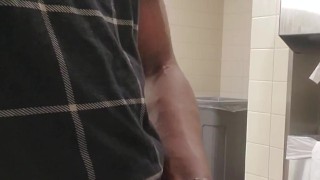 Jerking of in public walmart bathroom 