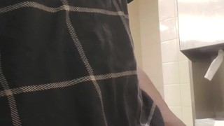 Jerking of in public walmart bathroom 