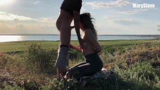 Fucked a fit girl right during training outdoors
