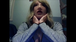 May and Anine Pt1! Masked in female mask May and blonde wig