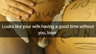 I leave three huge used condoms on your wife body and in her fertile pussy! [Cuckold. Snapchat]