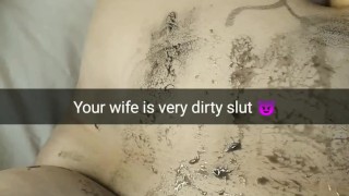 My perfect wife after very dirty gangbang! [Cuckold. Snapchat]