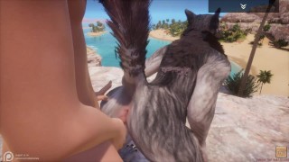 Wild Life / Furry Wolf girl Rasha Porn HD