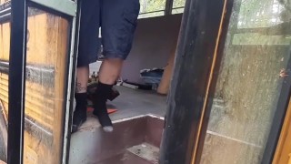 Pissing outside on the fire