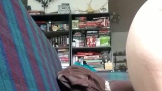 Bbw princess struggles to stuff her ass with a thick 9 inch dildo to prepare for daddy's huge cock