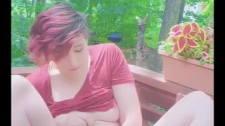 Squirting in the back yard