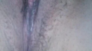 Ebony bbw milf plays with pretty pussy lips til she cums