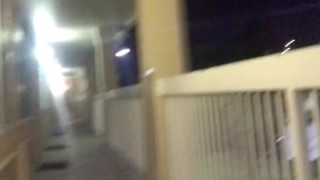 EXTREMELY RISKY PUBLIC MASTURBATION ON A HOTEL BALCONY!