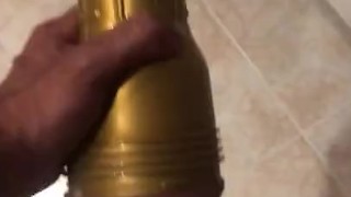 Stepbrother masturbation with super tight and wet Fleshlight Stamina. Reydebastos 