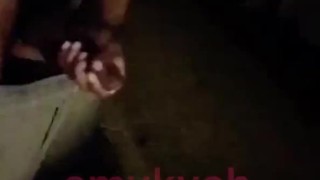 Made a mess in my apartment complex parking lot (cumshot)