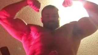 Beefy Musclebear Sweaty Big Dick Flexing OnlyfansBeefBeast Bodybuilder Hung Huge Cock Hairy Hot Sexy