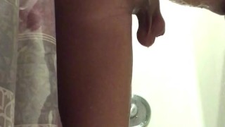 Washing my tight ass for my wife to fuck