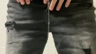 Thick Stream, Chubbing Cock - View from the Toilet Bowl