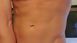 Hot guy home alone jerking off 