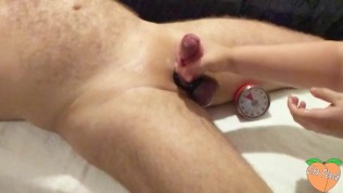 Holding Back the Orgasm! Nonstop Timed Handjob. Can He Last? 