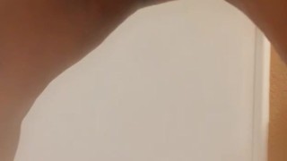 Ebony peeing in shower