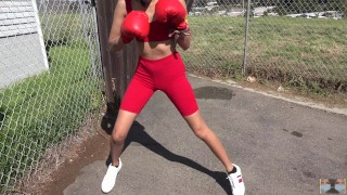 Don't Mess With Viva Athena. She will knock you out. Female Boxing POV