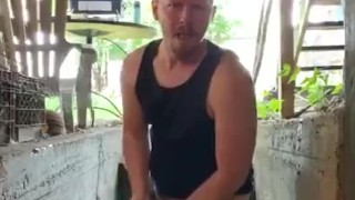Asher Devin Outdoor Jerkoff Almost Caught By Neighbor